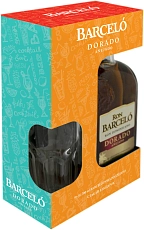 Ron Barcelo, Dorado Anejado, gift box with glass, 0.7 л
