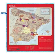 Салфетка из микрофибры для натирки стекла Soiree Home Spain Wine Map