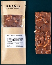 Kreola, Молочный шоколад с грекцим орехом и клюквой, 60 г