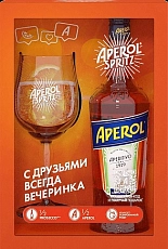Aperol, gift box + glass, 0.7 л
