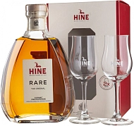Hine, Rare VSOP, gift set with 2 glasses, 0.7 л